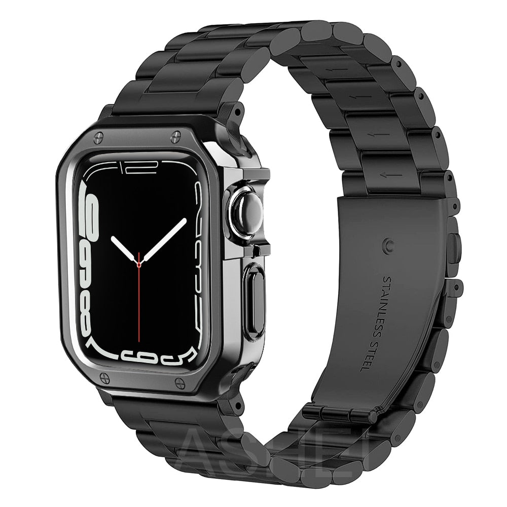 Seria Royal™ Metal — pasek + ochrona do zegarka Apple Watch